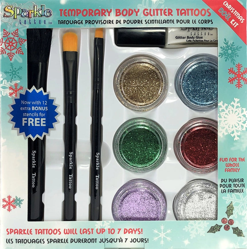 Glitter Tattoo Party Kit - Christmas