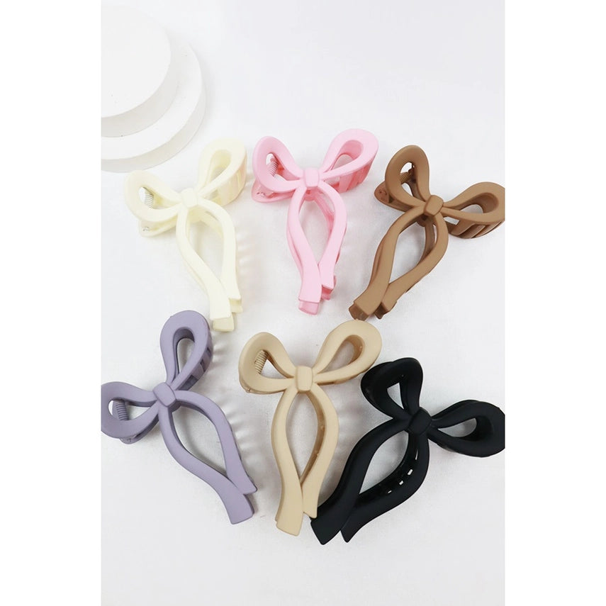 Matte Bow Claw Clip