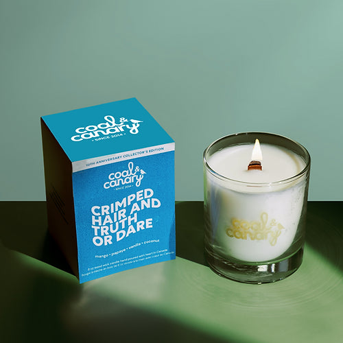 Crimped Hair And Truth Or Dare Wood Wick Candle