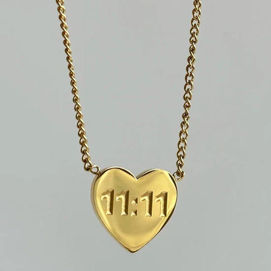 11:11 Heart - Stainless Steel Necklace