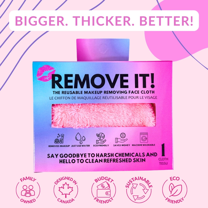 Reusable Make Up Removing Cloth - Pink