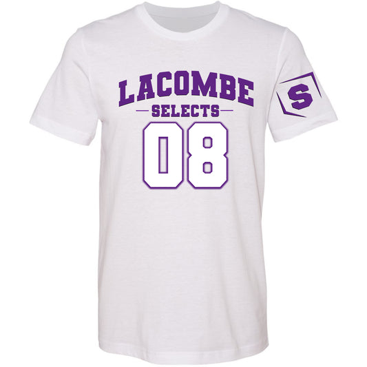 WHITE LACOMBE SELECTS - ADULT SIZE TSHIRT