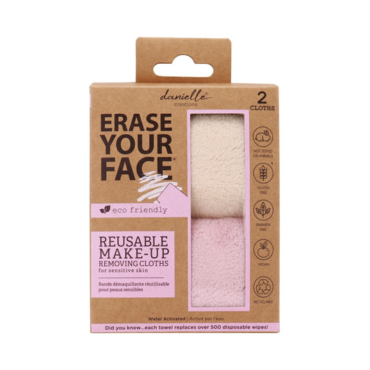 Erase Your Face Cloths - blush and cream