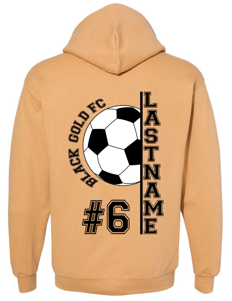 GOLD LEDUC BLACKGOLD SOCCER - ADULT SIZE HOODIE