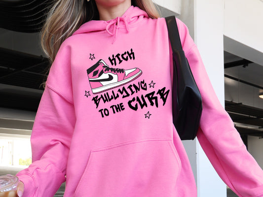 KICK BULLYING TO THE CURB- ADULT HOODIE