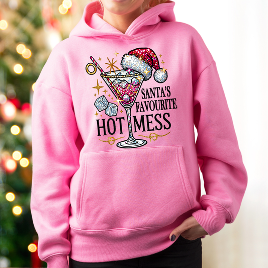 SANTA'S FAVOURITE HOT MESS - HOODIE