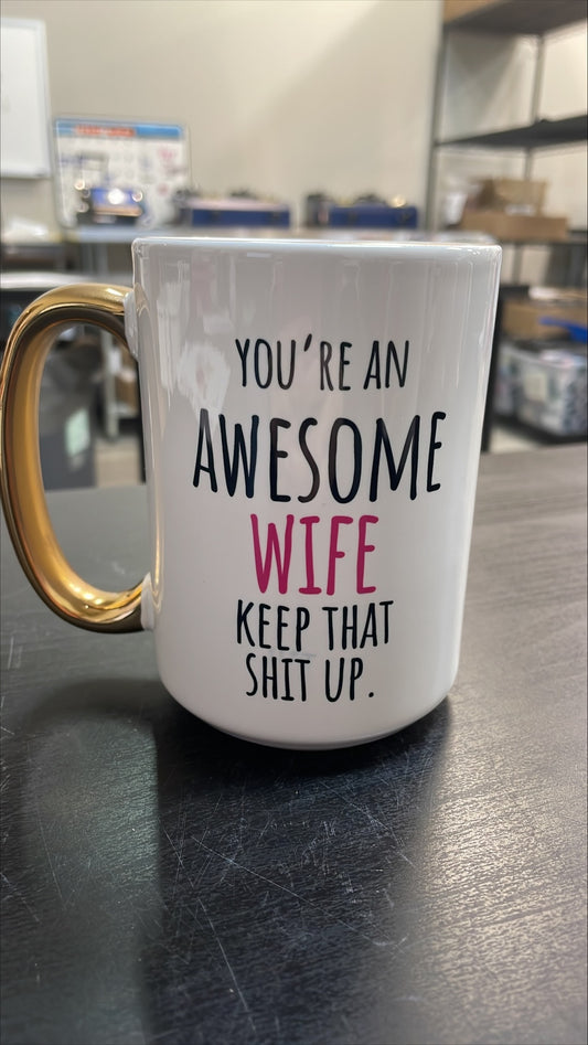 *SALE* - AWESOME WIFE - *INK MARK*