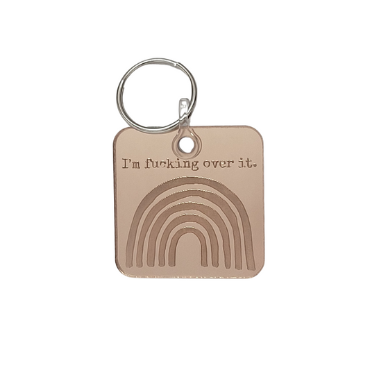 Over It Keychain - Rose Gold