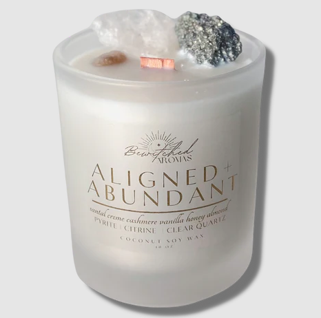 Aligned Abundant - Intention Magic Crystal Candle
