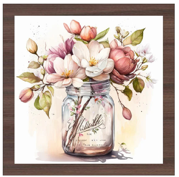Mason Jar With Flowers