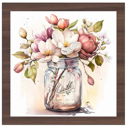 Mason Jar With Flowers