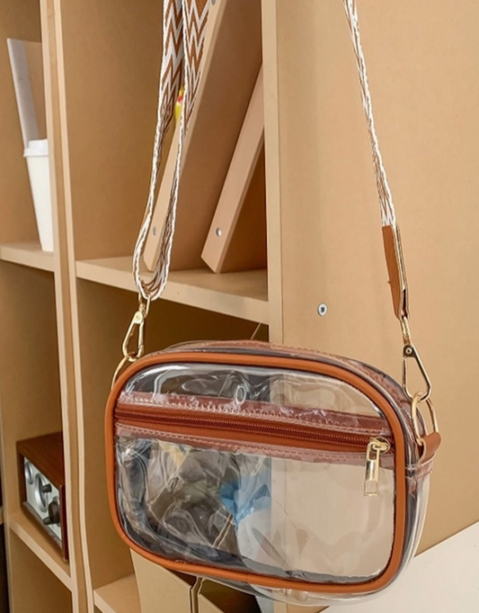 Stadium CLEAR crossbody - Camel