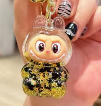 Labubu/Glitter Keychain - Black