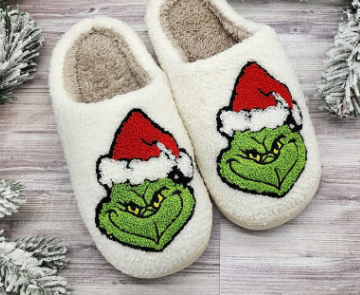 Slippers- Grumpy Green Guy - Sale