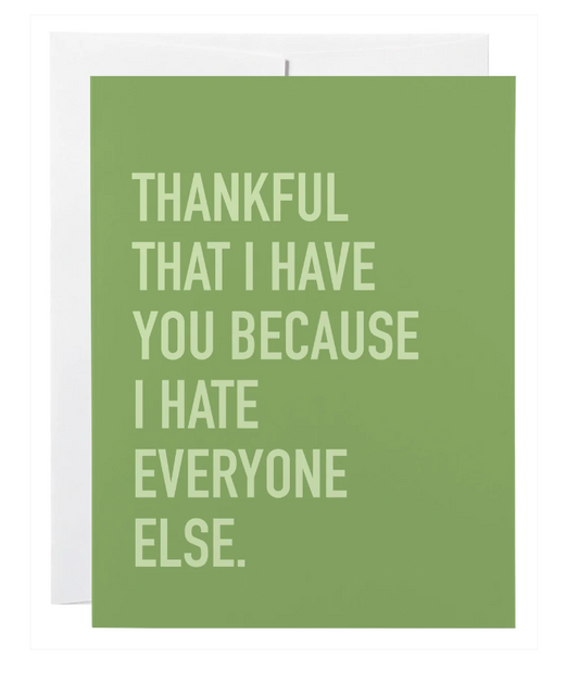 Hate Everyone- Card