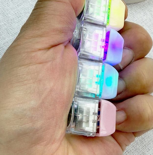 Light Up Pastel Keyboard Keychain Fidget Toy