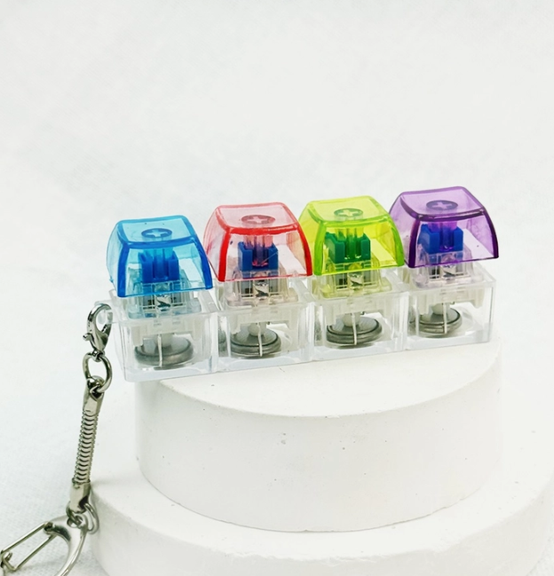 Light Up Clear Keyboard Keychain Fidget Toy