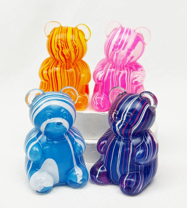 Marbled Gummy Bear Squishy Toy