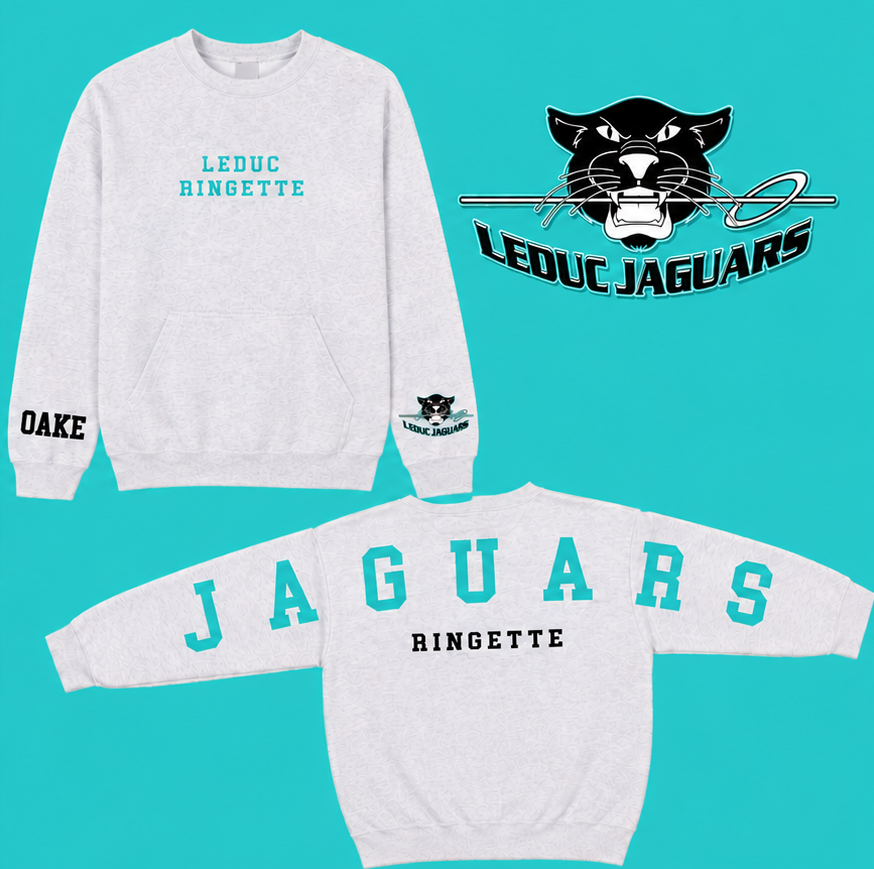 JAGUARS Ringette - ADULT ASH GREY crewneck