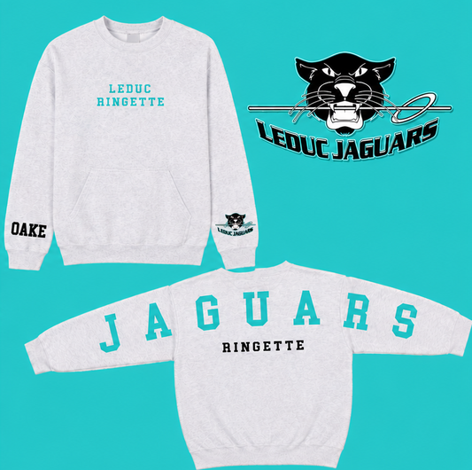 JAGUARS Ringette - ADULT ASH GREY crewneck