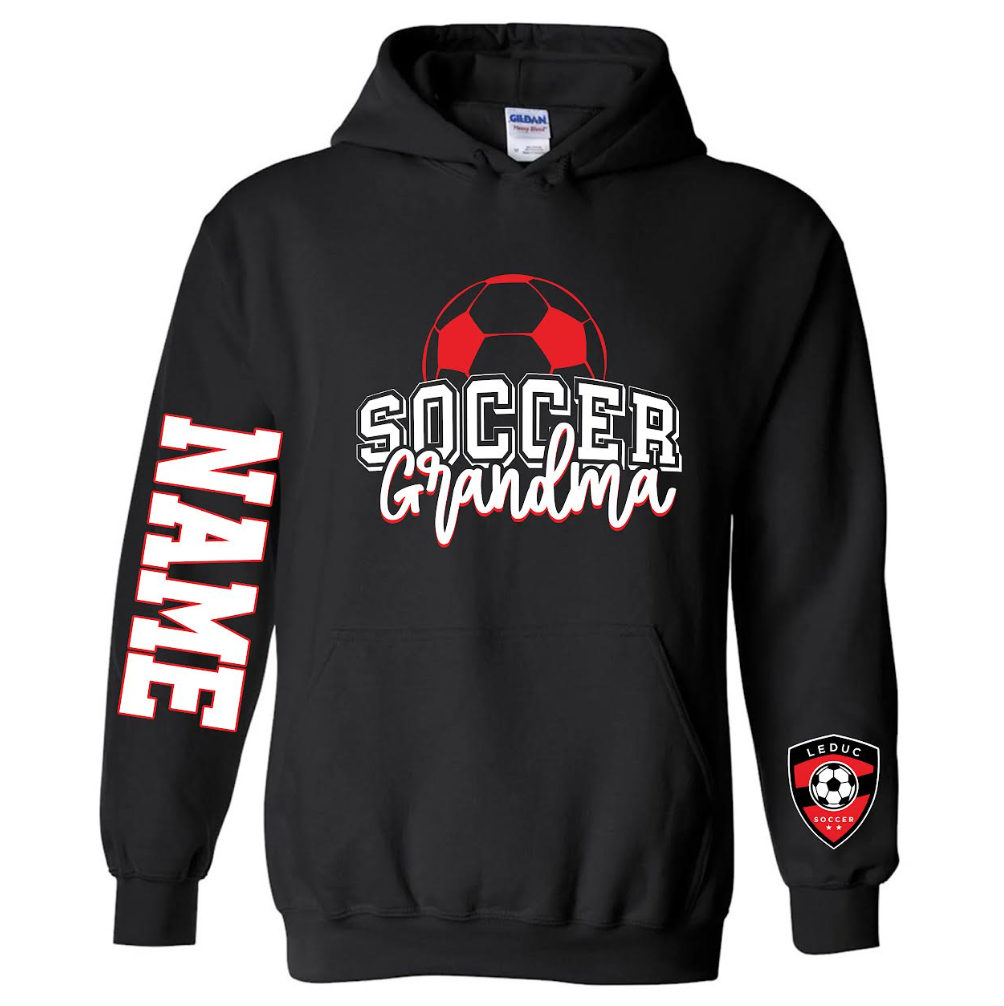 BLACK Leduc Soccer Hoodie- ADULT SIZE