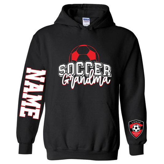 BLACK Leduc Soccer Hoodie- ADULT SIZE