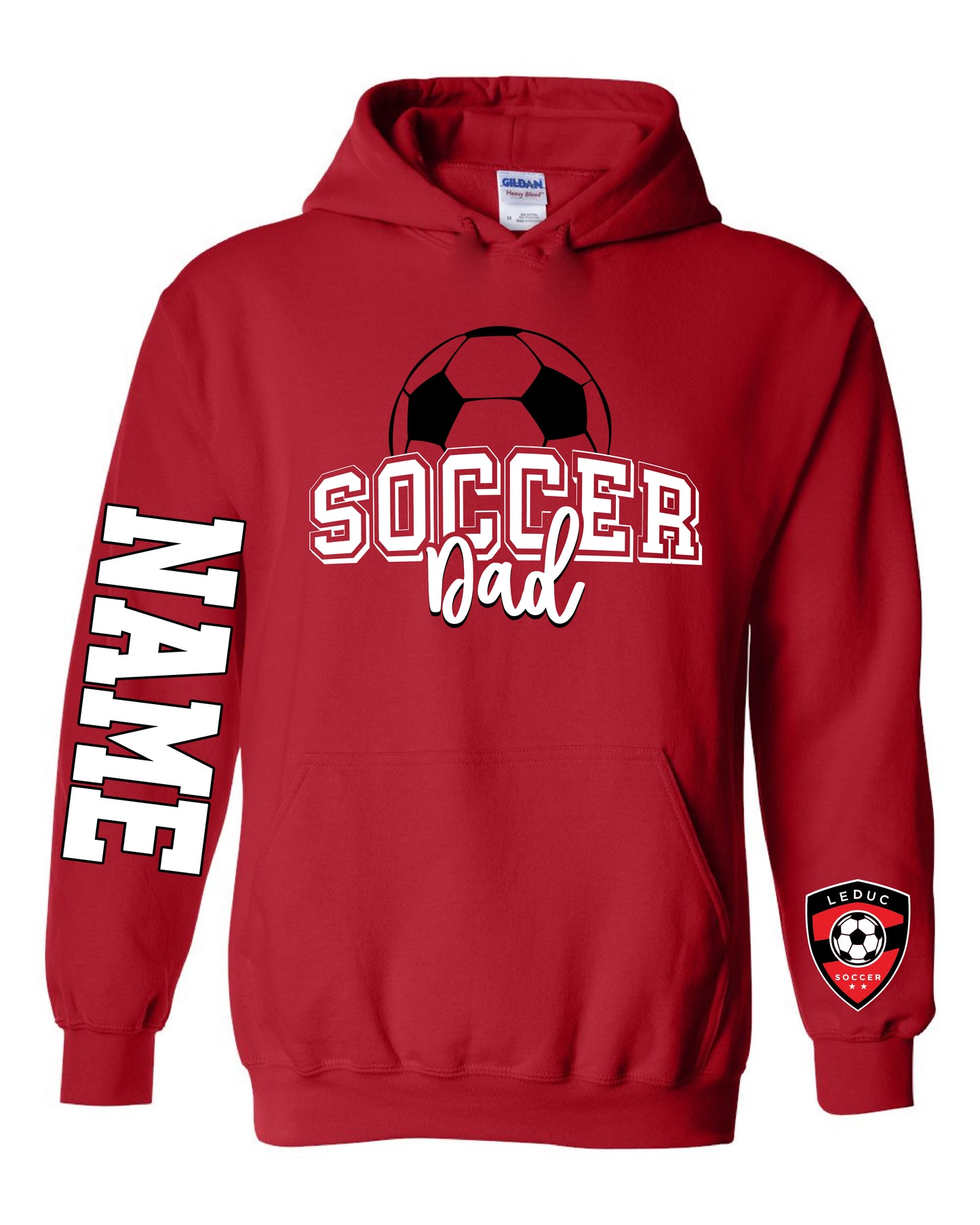 RED Leduc Soccer Hoodie- ADULT SIZE