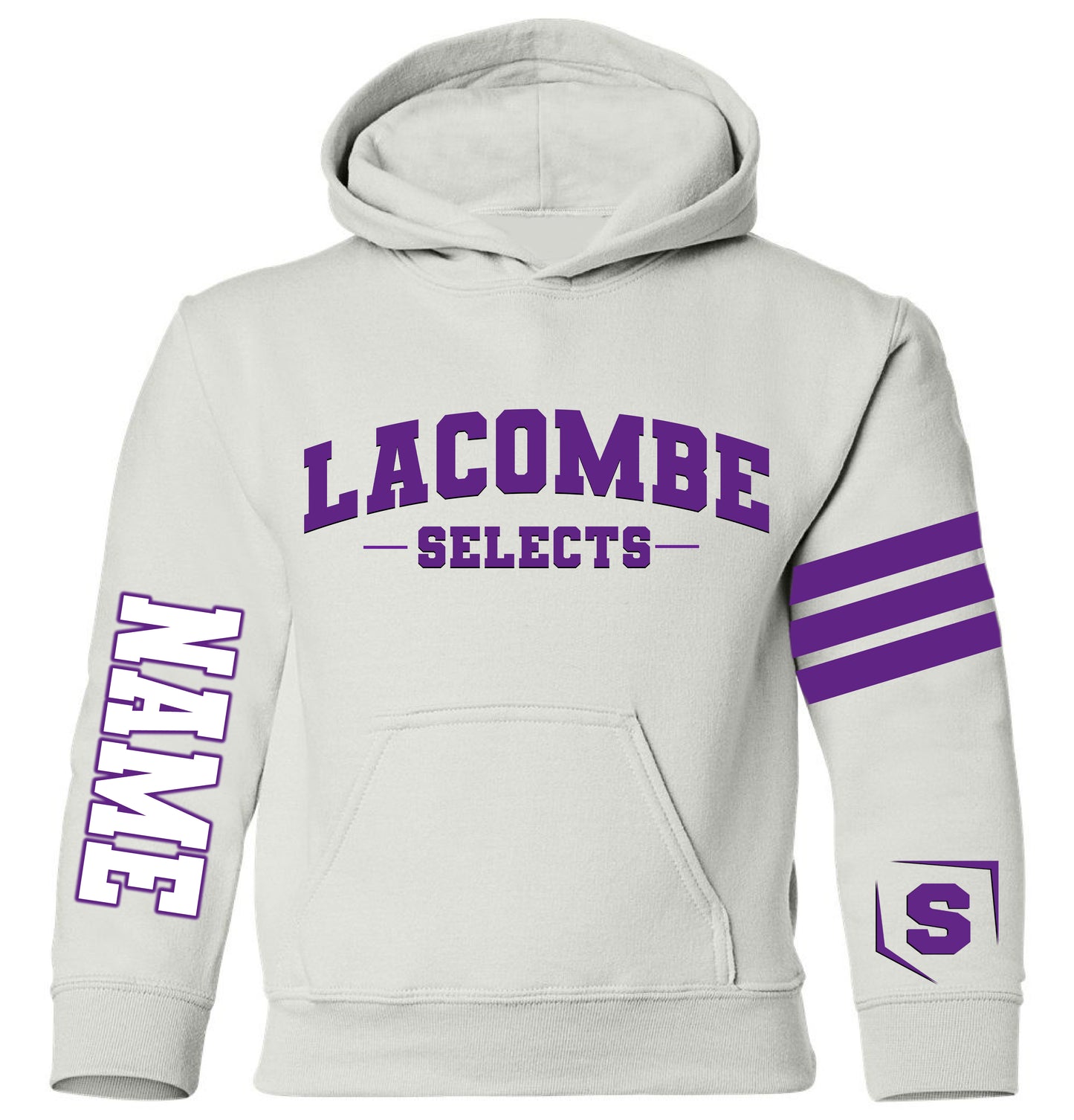 WHITE LACOMBE SELECTS - YOUTH SIZE HOODIE