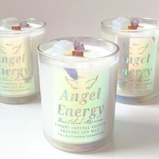Angel Energy Luxury Crystal Candle
