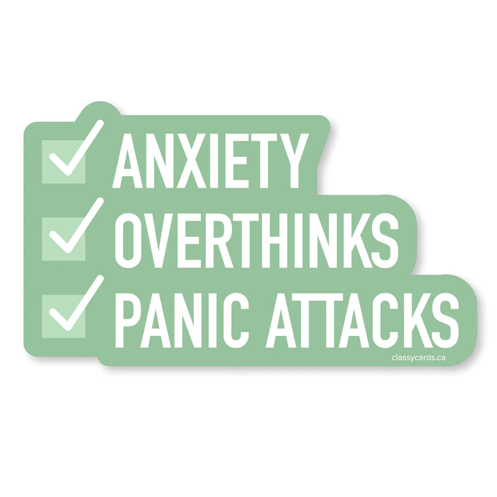 Anxiety, Overthinks, Panic Attacks Sticker