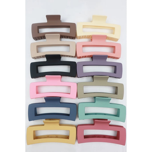 Matte Jumbo Rectangle Claw Clip