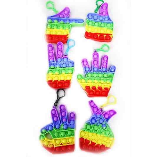 Hand Shaped Pop Toy - Bright Colours