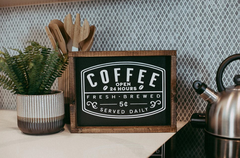 Coffee Wood Sign