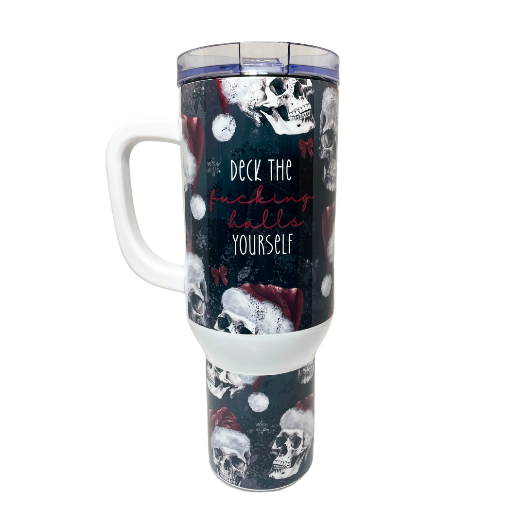 40 OZ TUMBLER - DECK THE HALLS