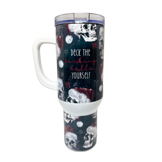 40 OZ TUMBLER - DECK THE HALLS