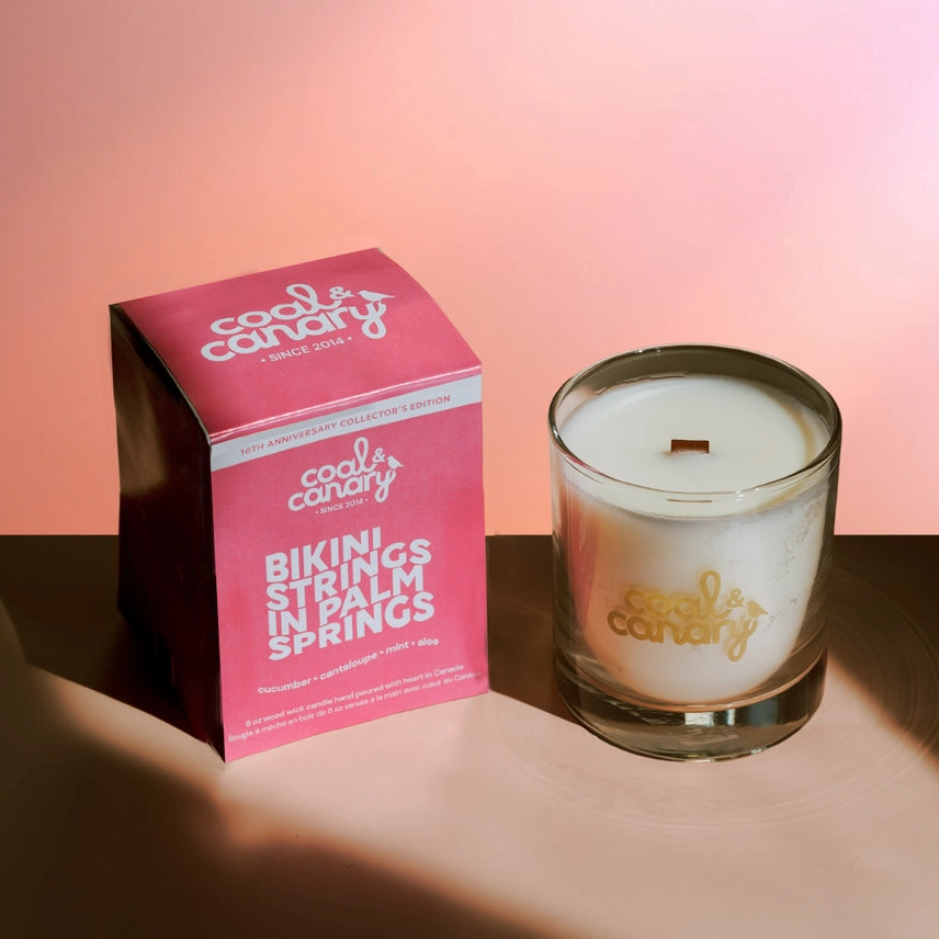 Bikini Strings in Palm Springs Wood Wick Candle