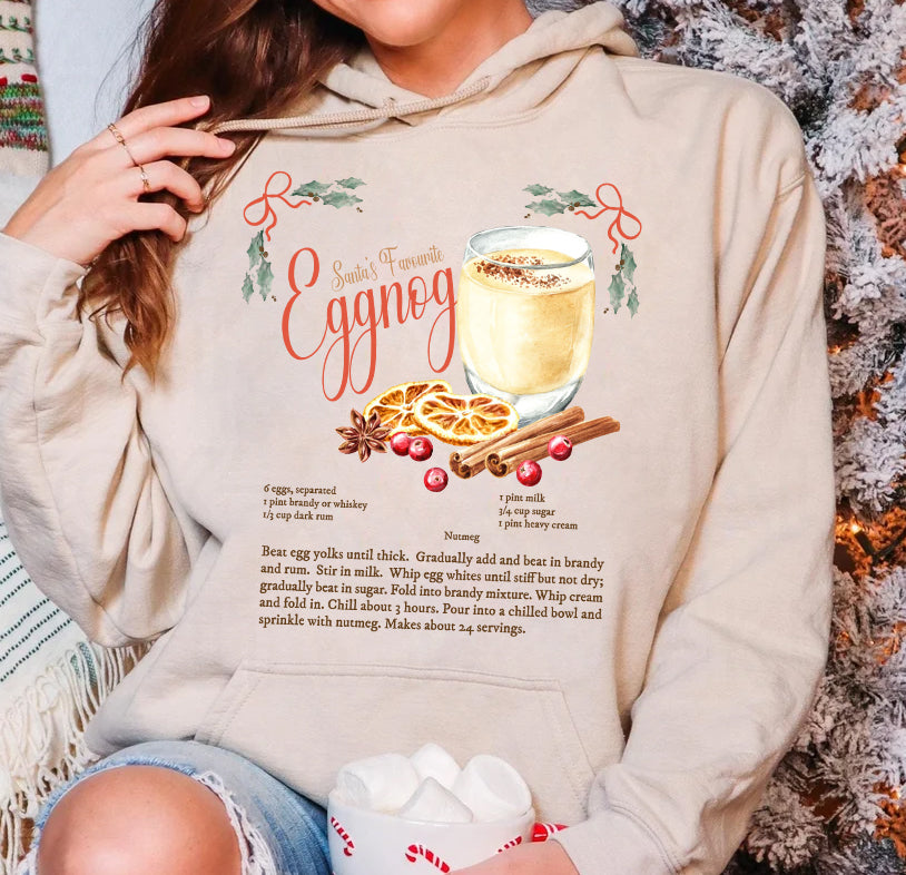 SANTA'S FAVOURITE EGGNOG - HOODIE