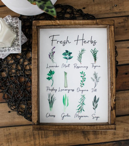 Fresh Herbs Wood Sign