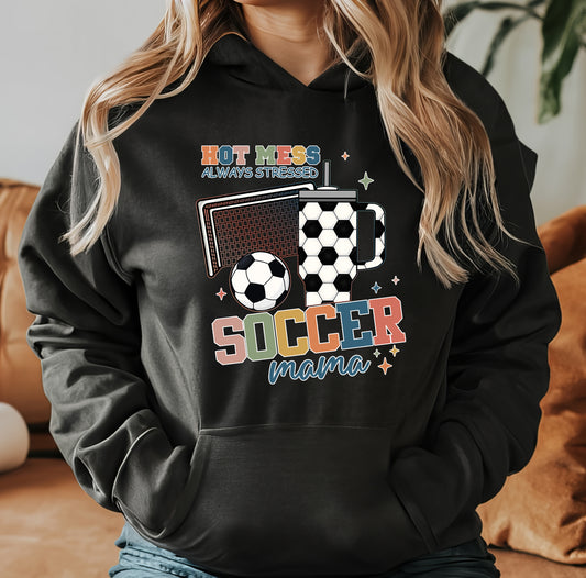 HOT MESS SOCCER MAMA - HOODIE