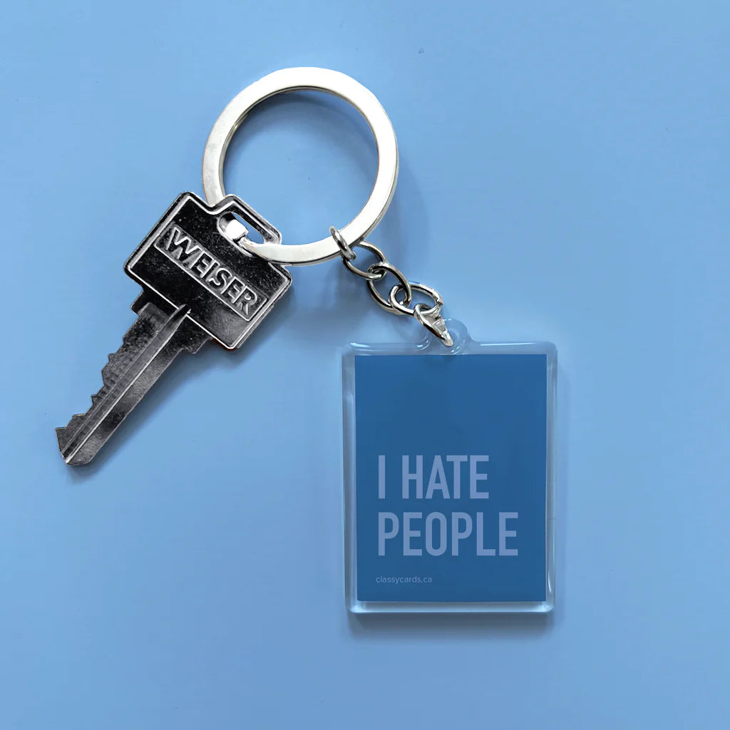 I hate people Keychain