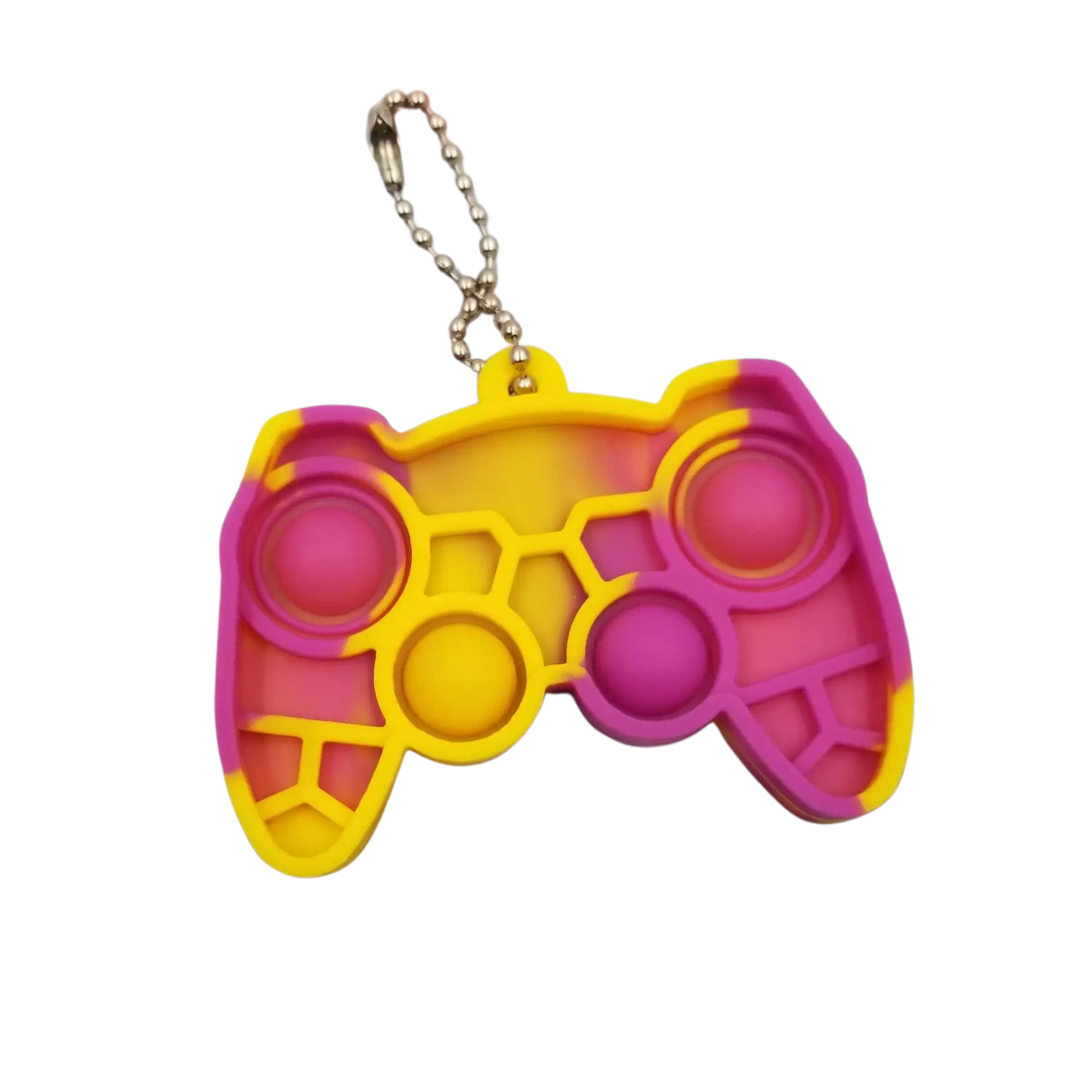 Game Controller Keychain Pop Fidget Toy - Various Colours