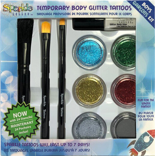 Glitter Tattoo Party Kit - Boy