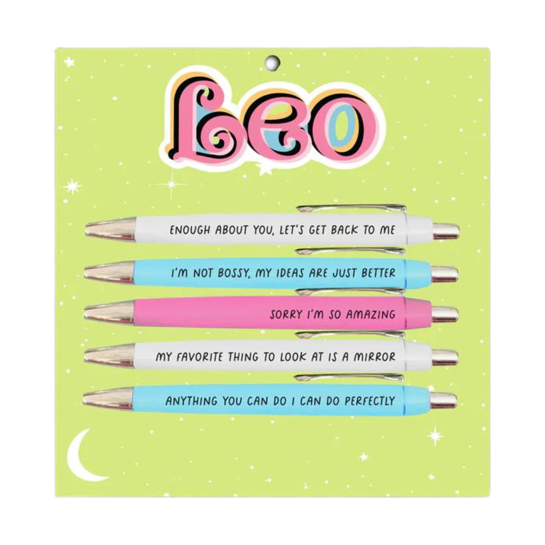 Astrology Pen Set Leo Days with Gray