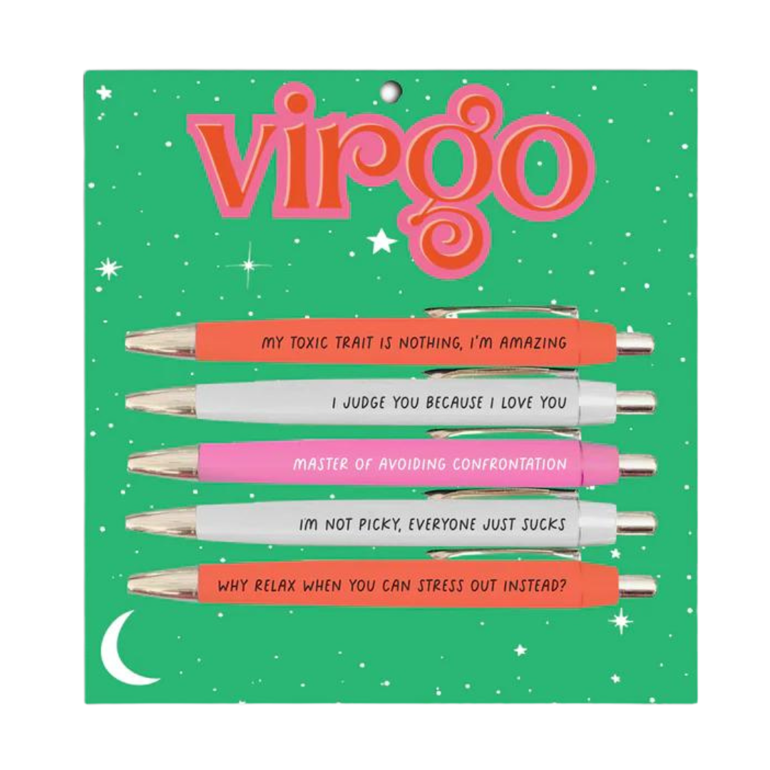 Astrology Pen Set Virgo Days with Gray