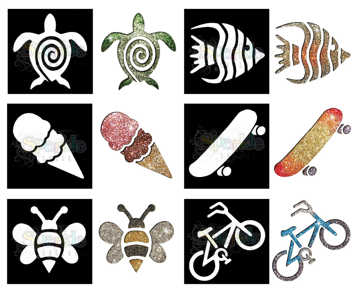Tattoo Stencils - Summer Fun Collection