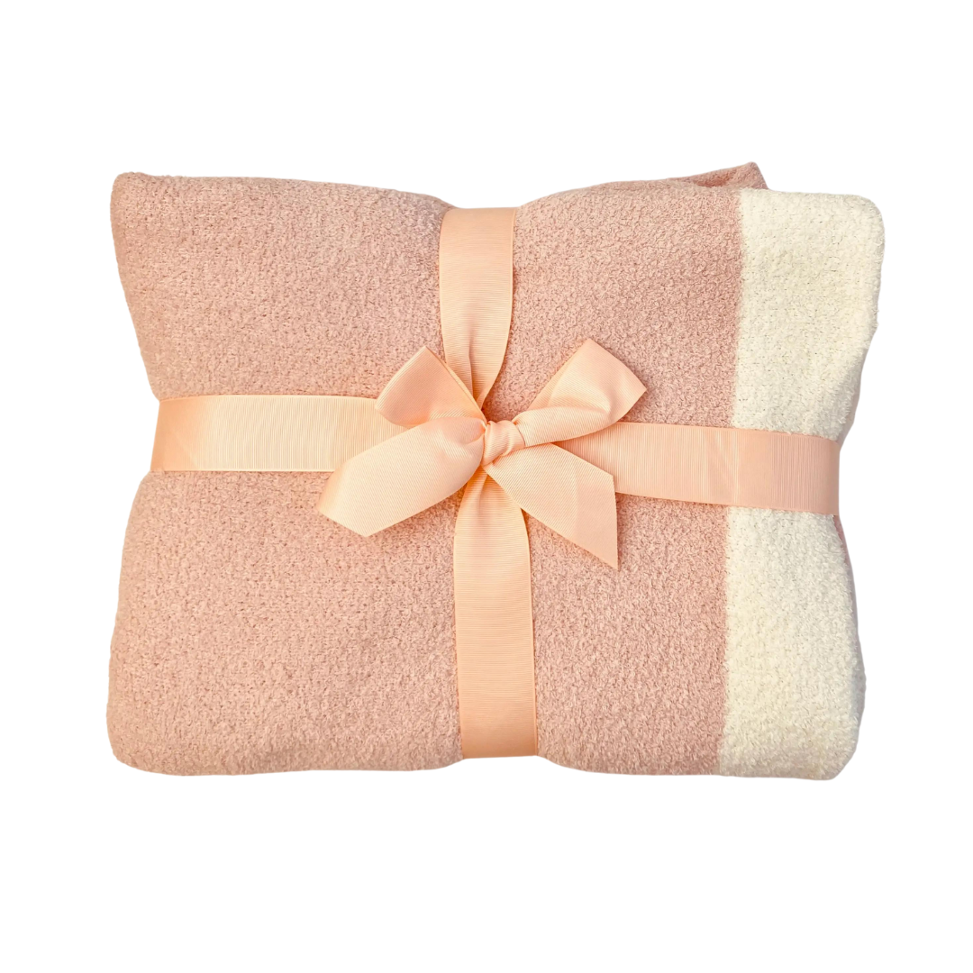 Pink Plush Throw Blanket