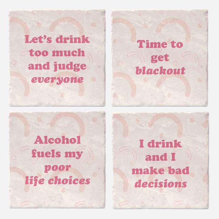 Naughty Girl Coaster Set