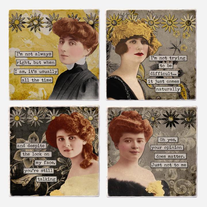 Sassy Lassies Coaster Set