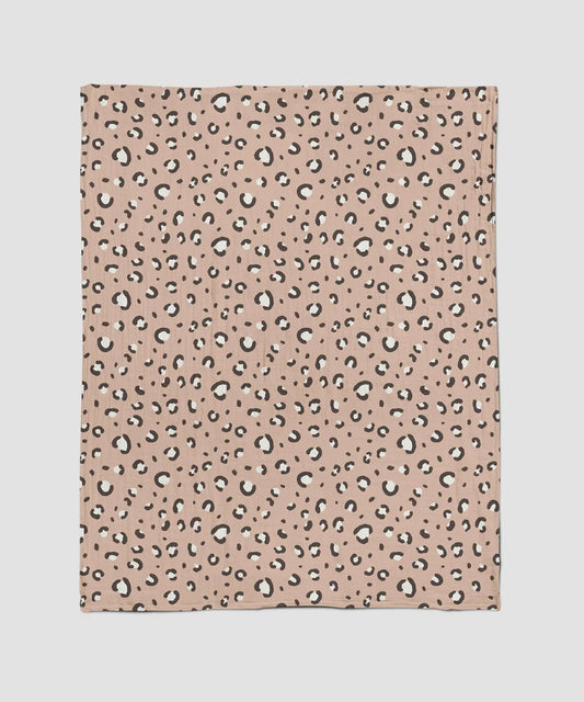 Muslin Blanket - Blushing Leopard