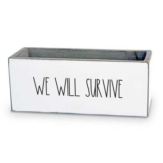 We Will Survive - Large Concrete Planter